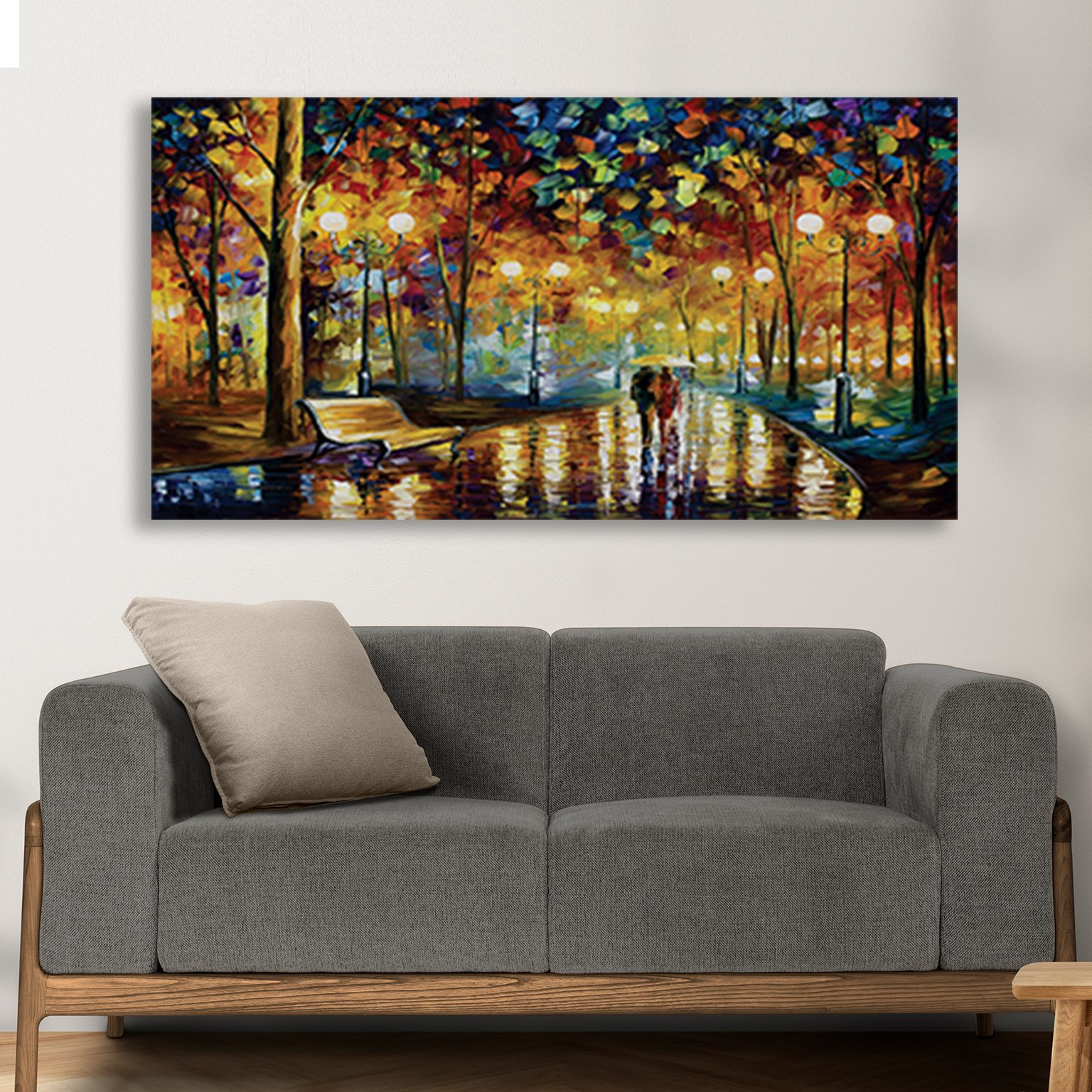 Classic Evening Way To Home Premium Canvas Wall Painting  decorative masterpiece for home decor